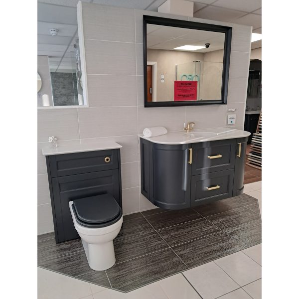 Utopia Roseberry wall mounted graphite vanity unit display complete *TO CLEAR*
