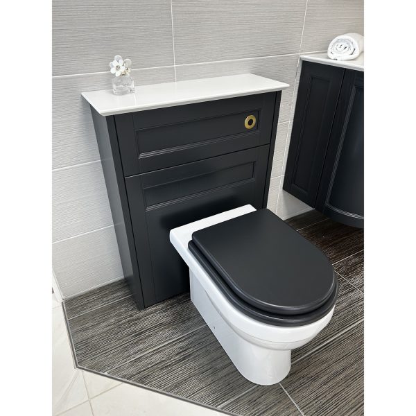 Utopia Roseberry wall mounted graphite vanity unit and toilet unit display complete *TO CLEAR* - Image 3