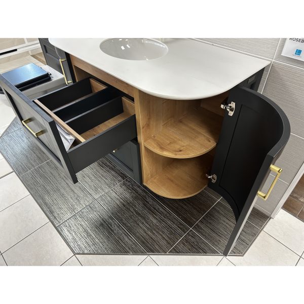 Utopia Roseberry wall mounted graphite vanity unit and toilet unit display complete *TO CLEAR* - Image 4