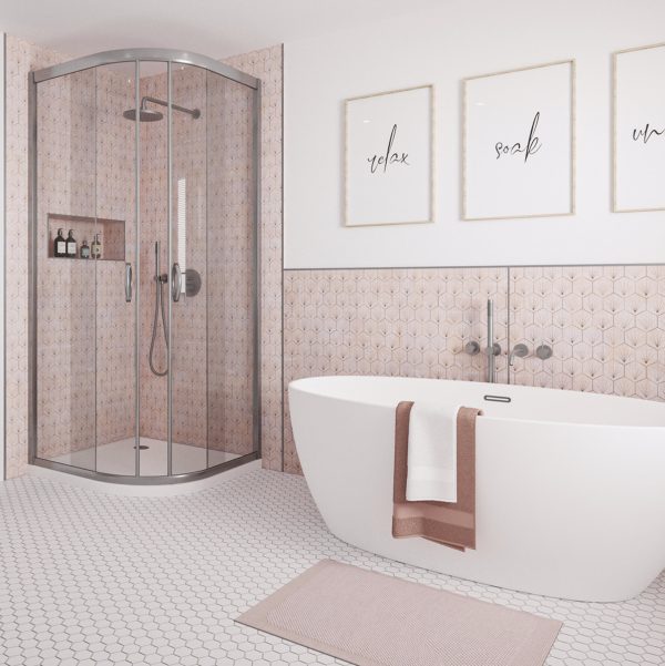 Wetwall Bathroom Wall Panelling Alloy Collection - Stella Rosa