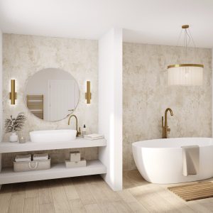 Wetwall Bathroom Wall Panelling Alloy Collection - Terra Light