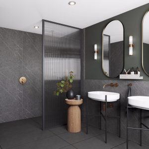 Wetwall Bathroom Wall Panelling Elite Collection - Greystone Marble