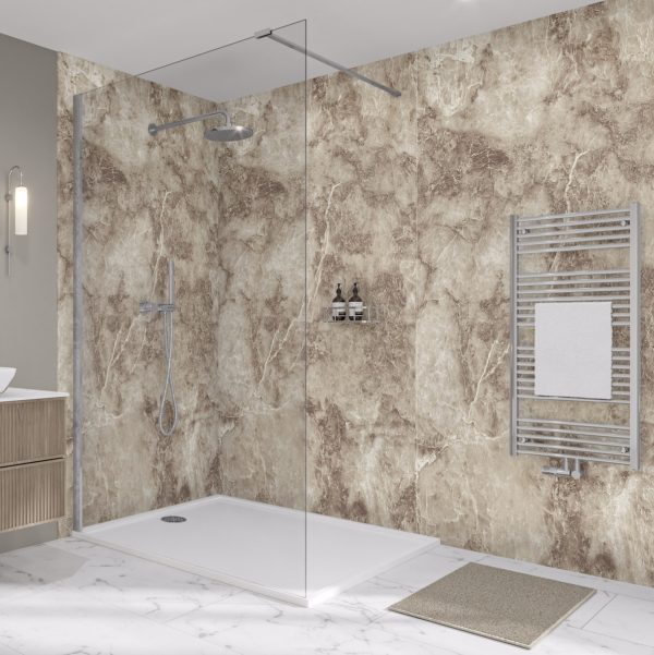 Wetwall Bathroom Wall Panelling Elite Collection - Onyx Marrone