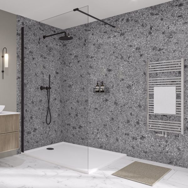Wetwall Bathroom Wall Panelling Elite Collection - Terrazzo Storm