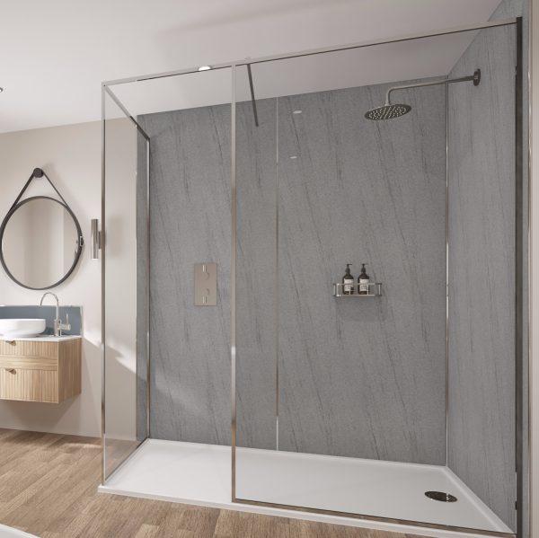 Wetwall Bathroom Wall Panelling Mermaid Collection - Silver Granite