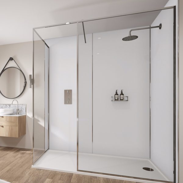 Wetwall Bathroom Wall Panelling Mermaid Collection - White Gloss