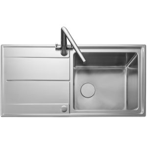 Rangemaster Arlington Single Bowl Inset Sink in Stainless Steel (Reversible)