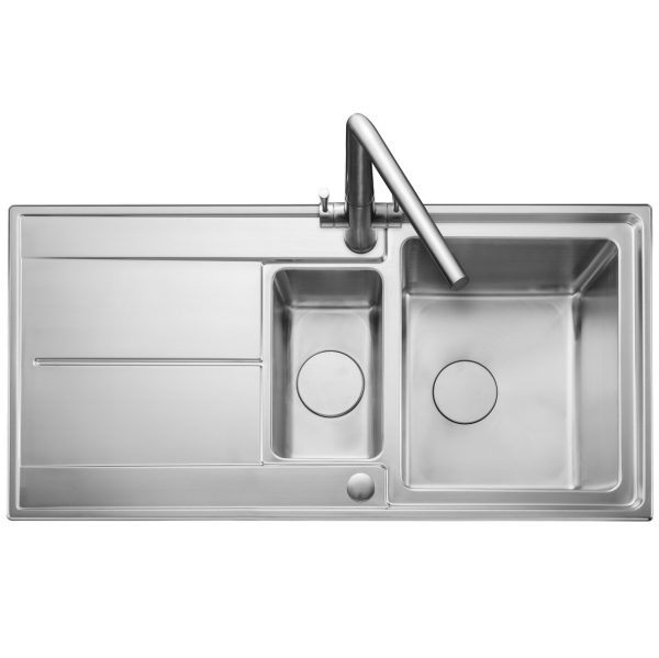 Rangemaster Arlington 1.5 Bowl Inset Sink in Stainless Steel (Reversible) - Image 2