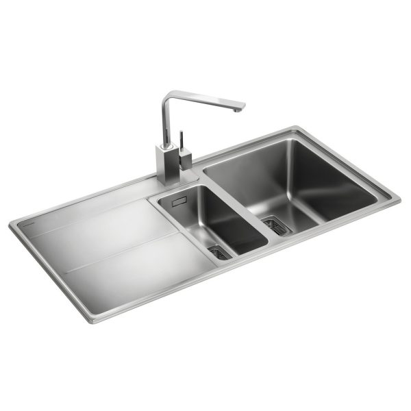Rangemaster Arlington 1.5 Bowl Inset Sink in Stainless Steel (Handed) - Image 2
