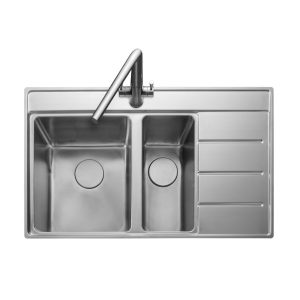 Rangemaster Boston 1.5 Bowl Inset Sink in Stainless Steel