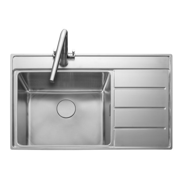 Rangemaster Boston Single Bowl Inset Sink in Stainless Steel - Image 2