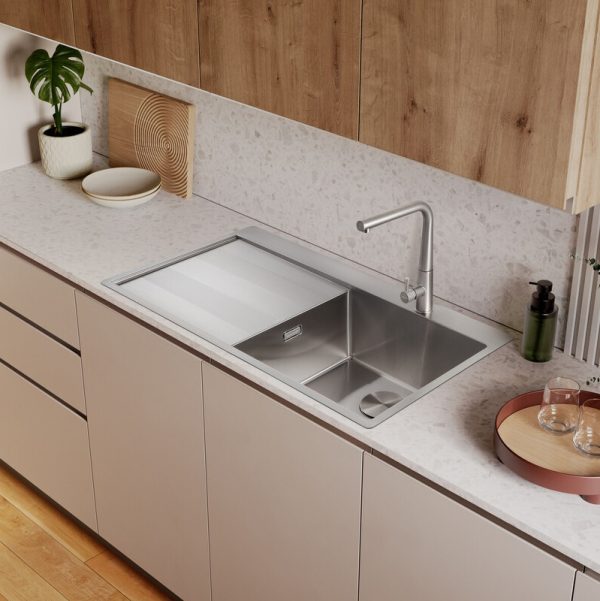 Rangemaster Cosmo Single Bowl Inset Sink in Stainless Steel