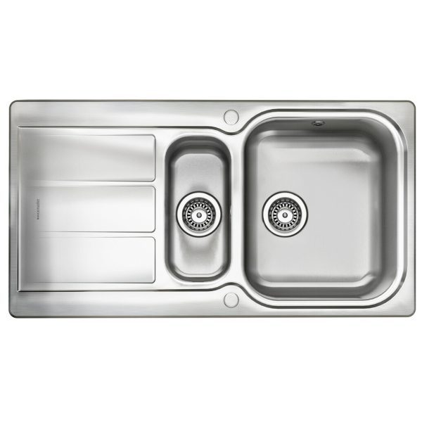 Rangemaster Glendale 1.5 Bowl Inset Sink in Stainless Steel - Image 2