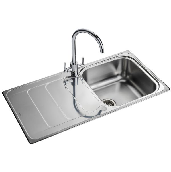 Rangemaster Houston Single Bowl Inset Sink in Stainless Steel - Image 2