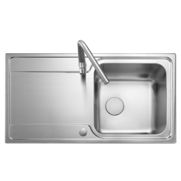 Rangemaster Iconica Single Bowl Inset Sink in Stainless Steel