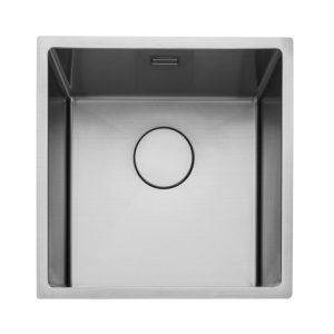Rangemaster Kube Single Bowl Inset/Undermount Sink in Stainless Steel