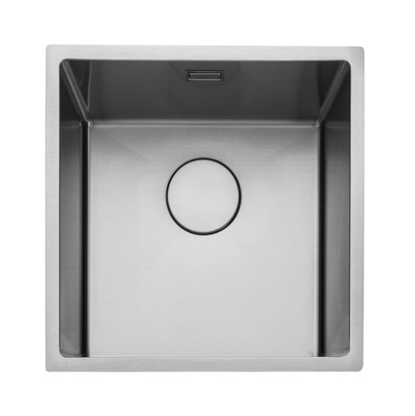Rangemaster Kube Single Bowl Inset/Undermount Sink in Stainless Steel
