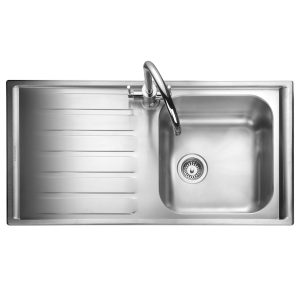 Rangemaster Manhattan Single Bowl Inset Sink in Stainless Steel
