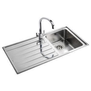 Rangemaster Rockford Single Bowl Inset Sink in Stainless Steel