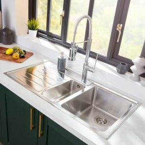 Rangemaster Rockford 1.5 Bowl Inset Sink in Stainless Steel