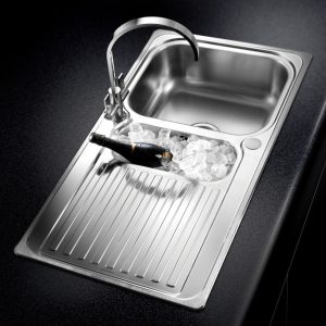 Rangemaster Sedona 1.5 Bowl Inset Sink in Stainless Steel