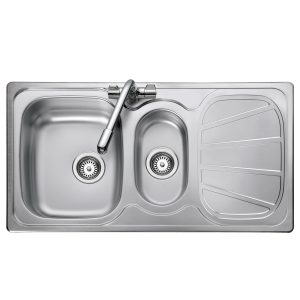 Rangemaster Baltimore 1.5 Bowl Inset Sink in Stainless Steel