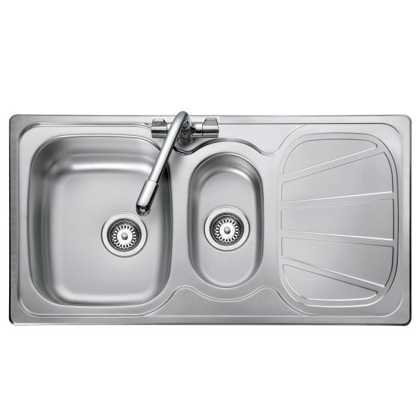 Rangemaster Baltimore 1.5 Bowl Inset Sink in Stainless Steel