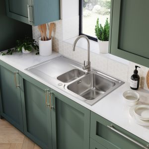 Rangemaster Iconica 1.5 Bowl Inset Sink in Stainless Steel