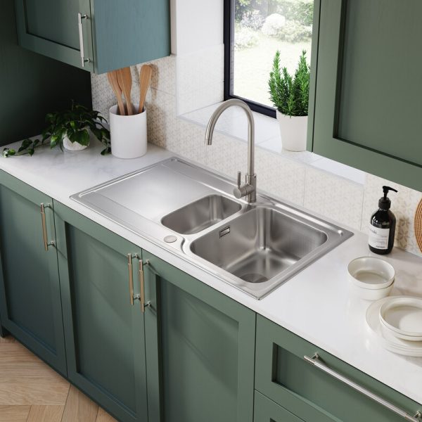 Rangemaster Iconica 1.5 Bowl Inset Sink in Stainless Steel