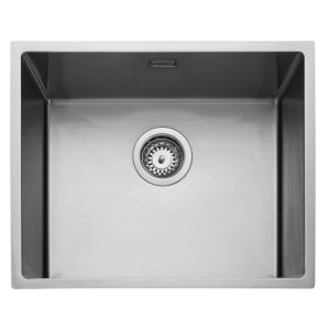 Rangemaster Kube Single Bowl Inset/Undermount Sink in Stainless Steel