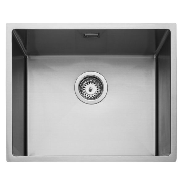 Rangemaster Kube Single Bowl Inset/Undermount Sink in Stainless Steel