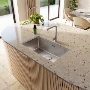 Rangemaster Kube Single Bowl Inset/Undermount Sink in Stainless Steel