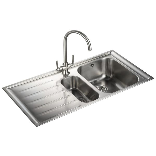 Rangemaster Manhattan 1.5 Bowl Inset Sink in Stainless Steel - Image 2
