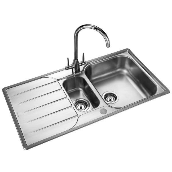 Rangemaster Michigan 1.5 Bowl Inset Sink in Stainless Steel - Image 2
