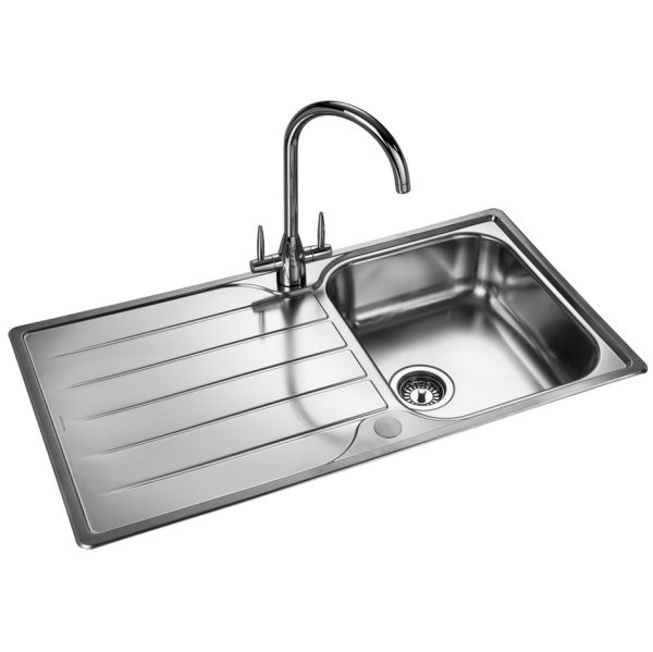 Rangemaster Michigan Single Bowl Inset Sink in Stainless Steel - Image 2