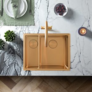Rangemaster Spectra 1.5 Bowl Inset/Undermount Sink in PVD Stainless Steel