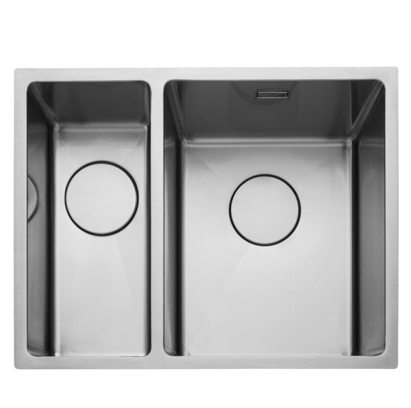 Rangemaster Cubix 1.5 Bowl Inset/Undermount Sink in Stainless Steel - Image 2