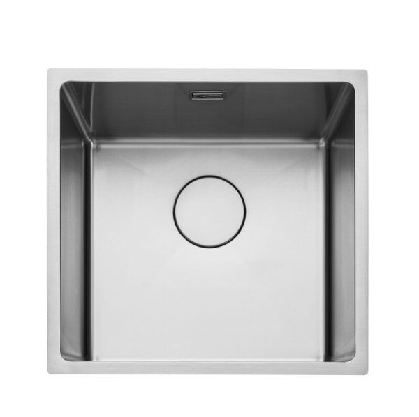 Rangemaster Cubix Single Bowl Inset/Undermount Sink in Stainless Steel
