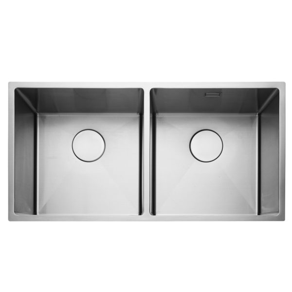 Rangemaster Kube Double Bowl Inset/Undermount Sink in Stainless Steel - Image 2