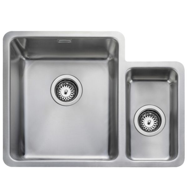 Rangemaster Quad 1.3 Bowl Inset/Undermount Sink in Stainless Steel