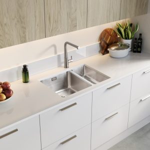Rangemaster Quad 1.5 Bowl Inset/Undermount Sink in Stainless Steel