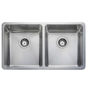 Rangemaster Quad Double Bowl Inset/Undermount Sink in Stainless Steel