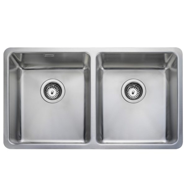 Rangemaster Quad Double Bowl Inset/Undermount Sink in Stainless Steel