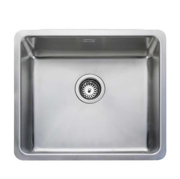 Rangemaster Quad Single Bowl Inset/Undermount Sink in Stainless Steel