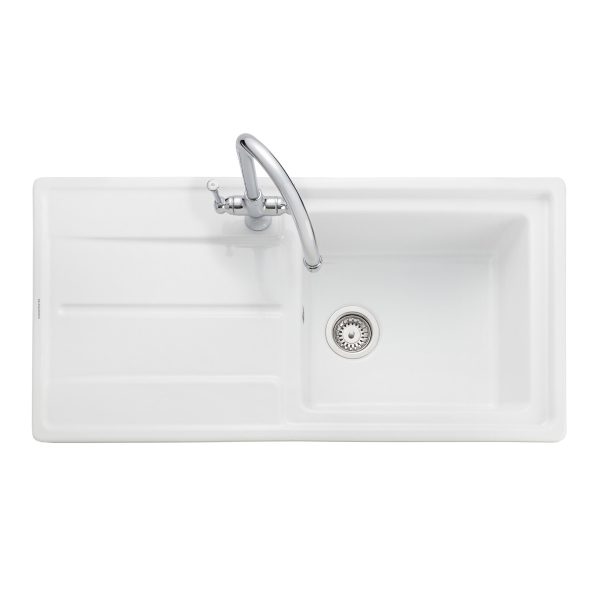 Rangemaster Arlington Single Bowl Inset Sink in Fire-Clay Ceramic