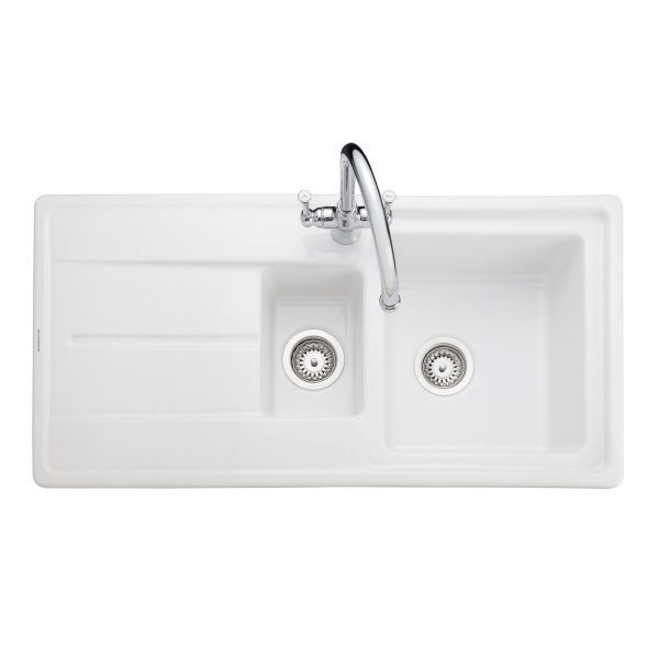 Rangemaster Arlington 1.5 Bowl Inset Sink in Fire-Clay Ceramic
