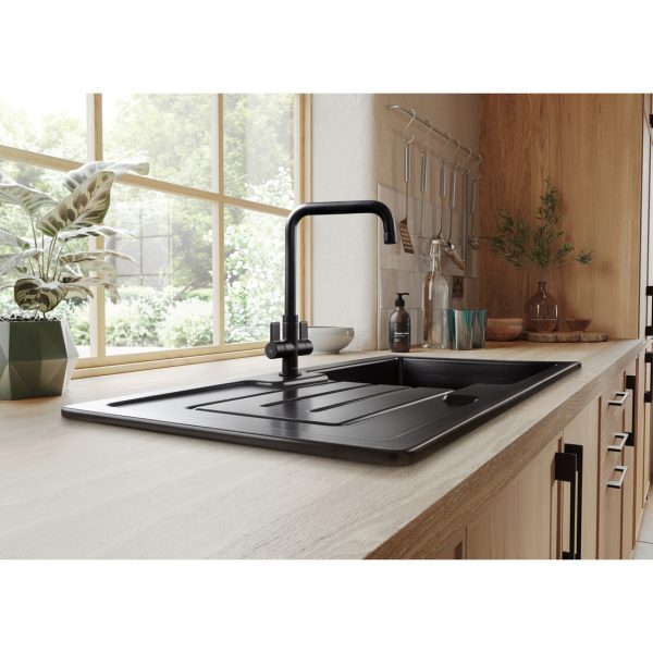 Rangemaster Austell Single Bowl Inset Sink in Fire-Clay Ceramic - Image 3