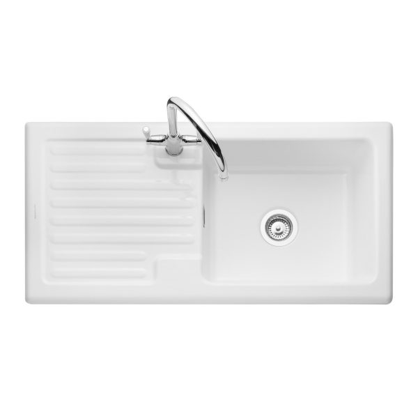 Rangemaster Rustic Single Bowl Inset Sink in Fire-Clay Ceramic - Image 2