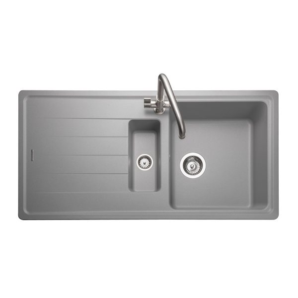 Rangemaster Elements 1.5 Bowl Inset Sink in Igneous Granite - Image 4