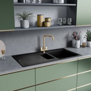 Rangemaster Elements 1.5 Bowl Inset Sink in Igneous Granite